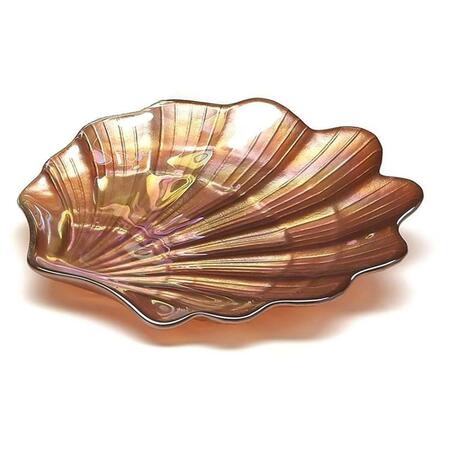 AMERICAN GRANBY Scallop Shell 8 in. Copper Luster Plate, 4PK 168-3